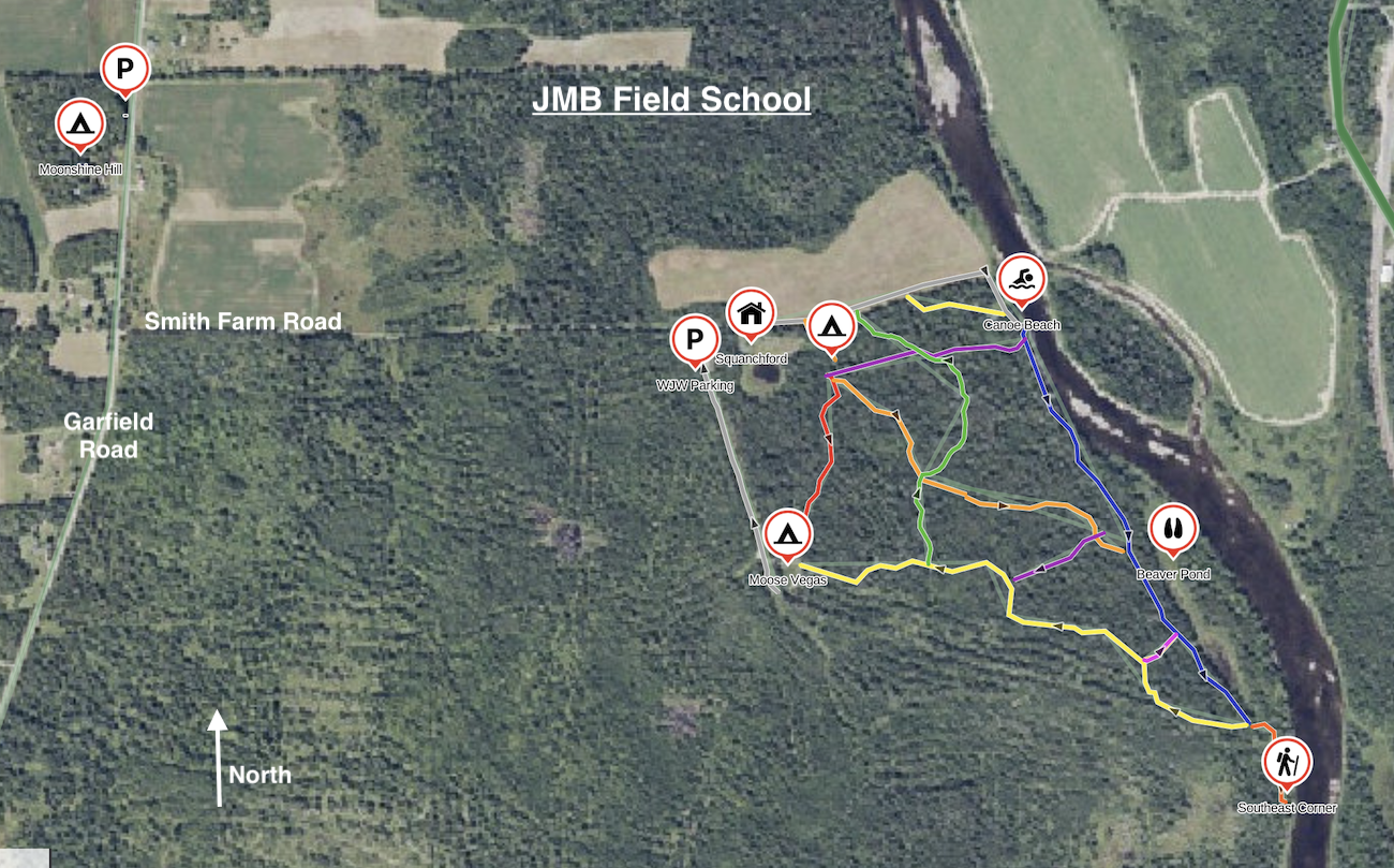 Map of the Jack Mountain Bushcraft Field School
